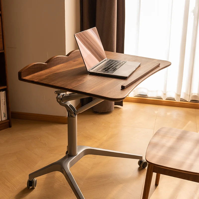 

Подъемный мобильный складной стол из массива дерева, изогнутый компьютерный стол, бытовой письменный стол