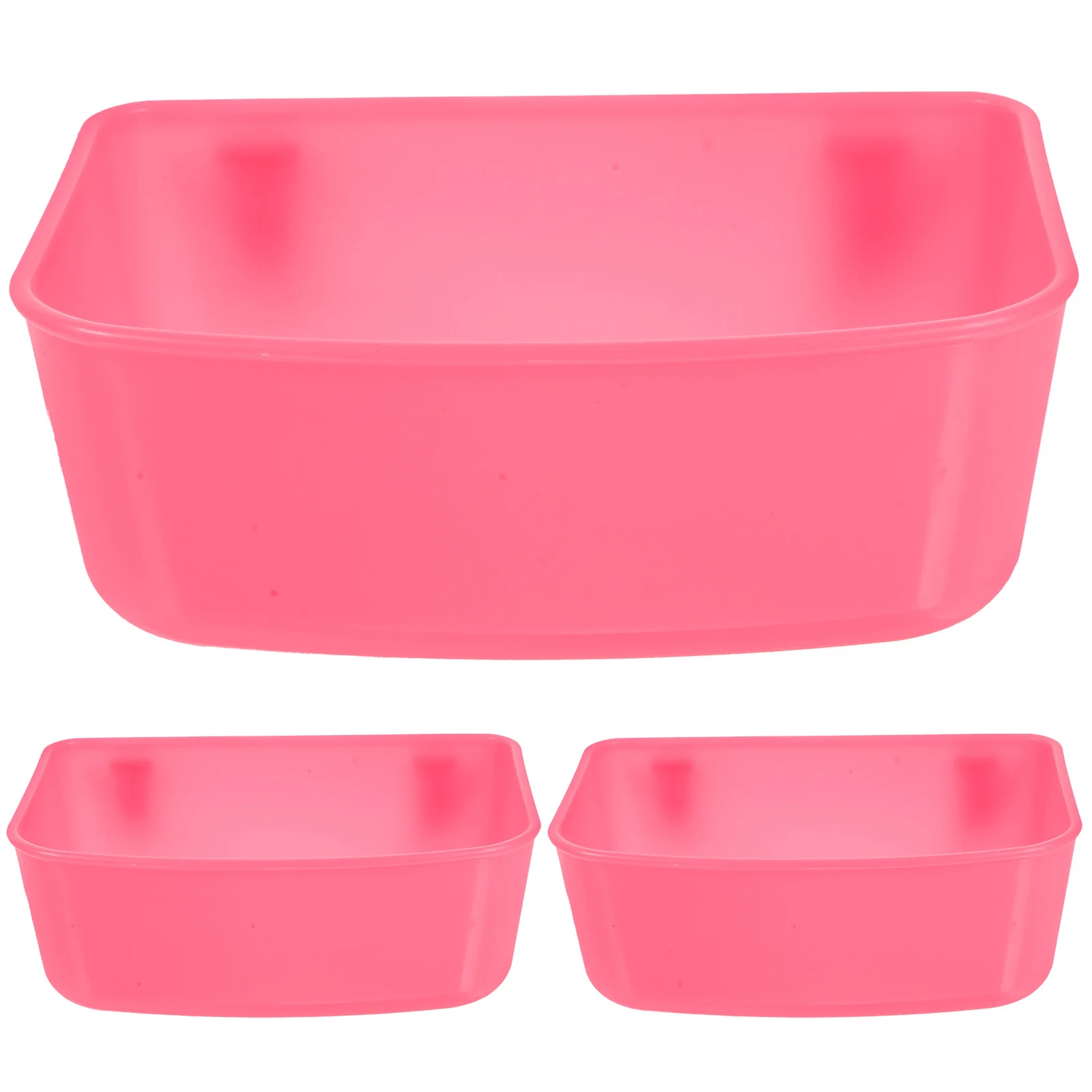 

3pcs Food Feeder Bowl Cage Feeder Parrot Feeding Cup Plastic Feeding Container Bird Food Holder Bird Trough For Pigeons