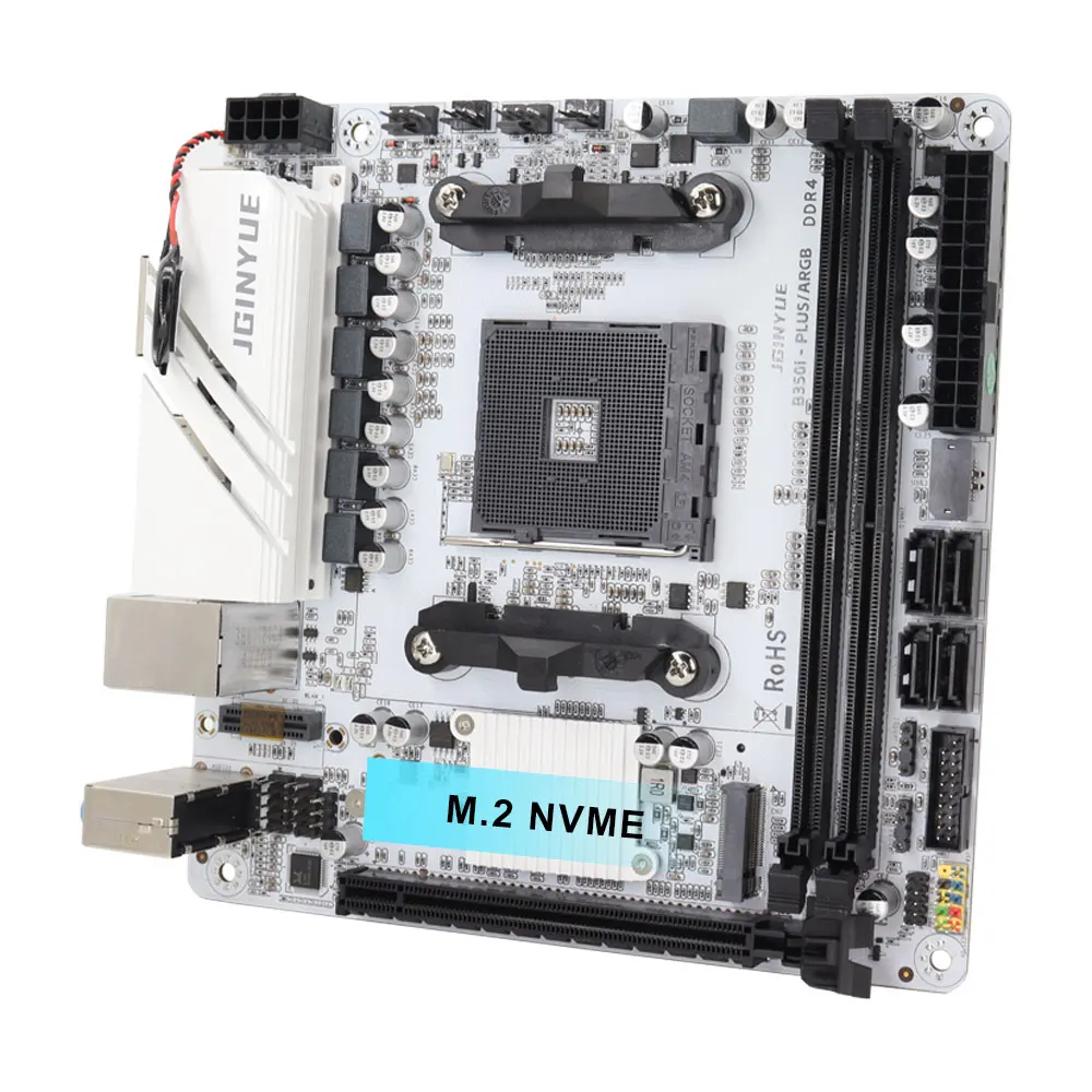 JGINYUE B350 Chip MINI-ITX AM4 DDR4 Motherboard Desktop Gaming AMD