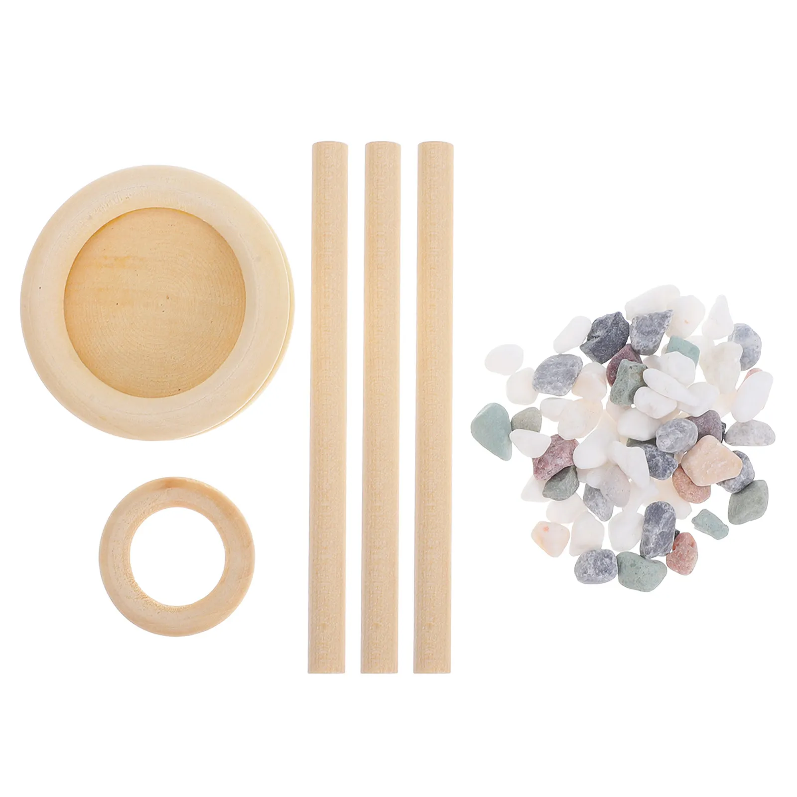 

1Set Wooden DIY Essential Oil Diffuser Kit Natural Aromatherapy Stone Diffuser Flameless Portable for Home Office Car Bathroom