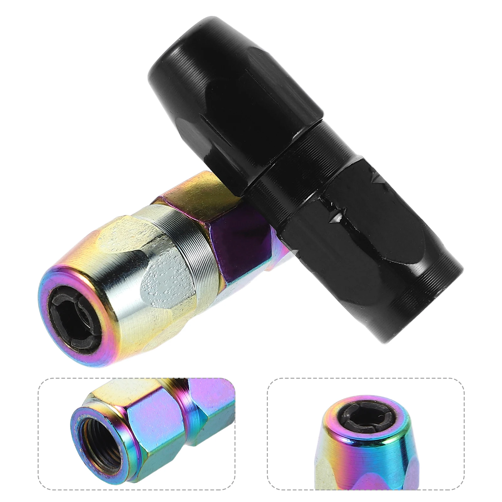 

2pcs High Pressure Grease Gun Accessories Flatlock Leak-Proof Alloy Coupler Fitting Automotive Lubrication Tools Flat Mouth