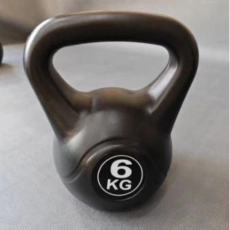 Wholesale Home Gym Black 2 4 6 8 10 12 KG Fixed kettle-bell lady\'s small dumbbells Cement Plastic kettlebell