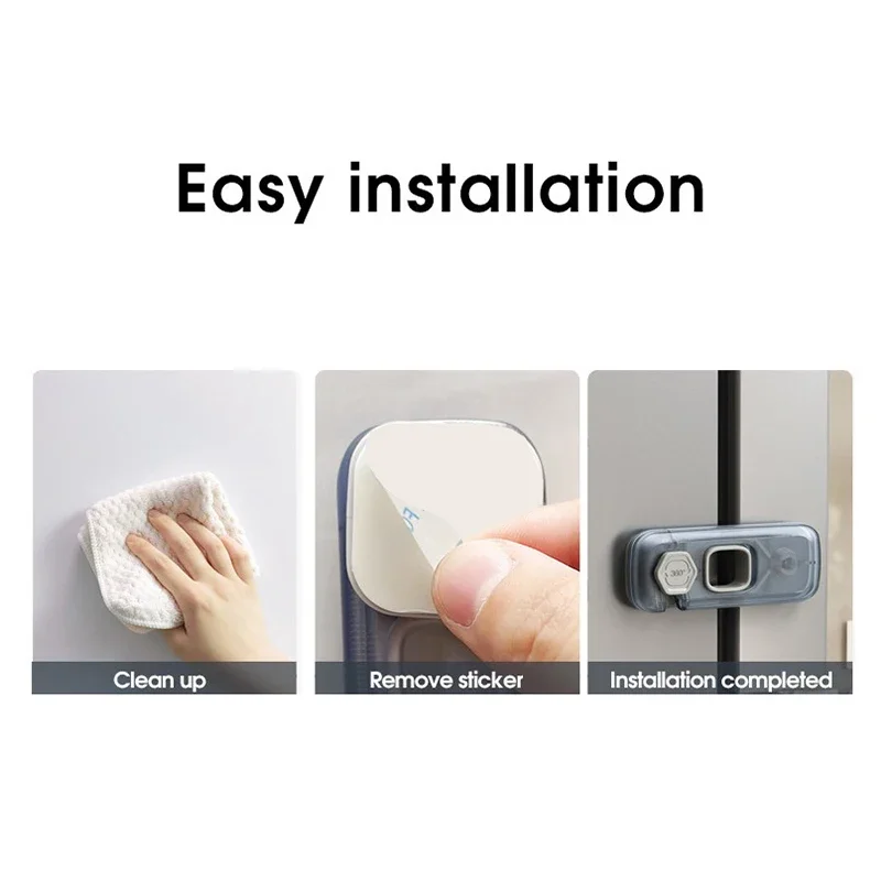 1/2/3Pc Hause Kühlschrank Schloss Kühlschrank Gefrierschrank Tür Fang Schloss Kleinkind Kinder Kind Schrank sicherheit Schloss Für Baby Sicherheit Kind Schloss – Detail 7