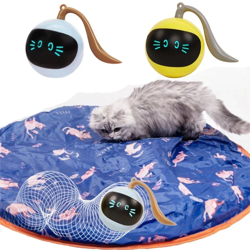 

Smart Ball Cat Toy Automatic Moving Bouncing Rolling Ball for Indoor Cat Kitten Catching Exercise Ball Undercover Mouse Cat Toys