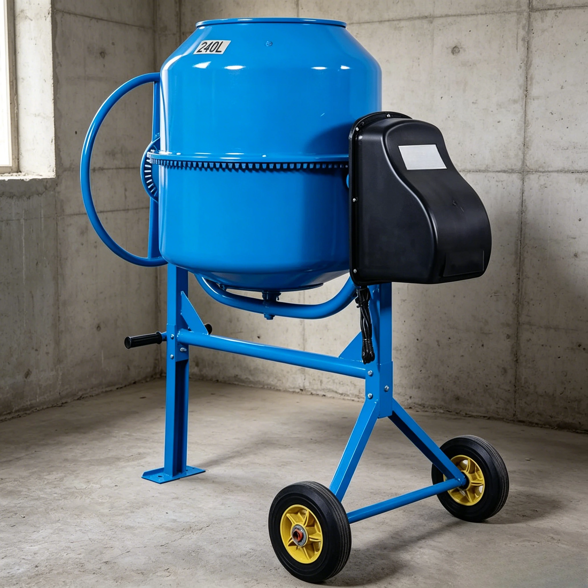 YG High Quality 220L Electric Mini Vertical Mixer with 1000W Motor High Efficiency Movable Portable Cement Concrete Drum Pump