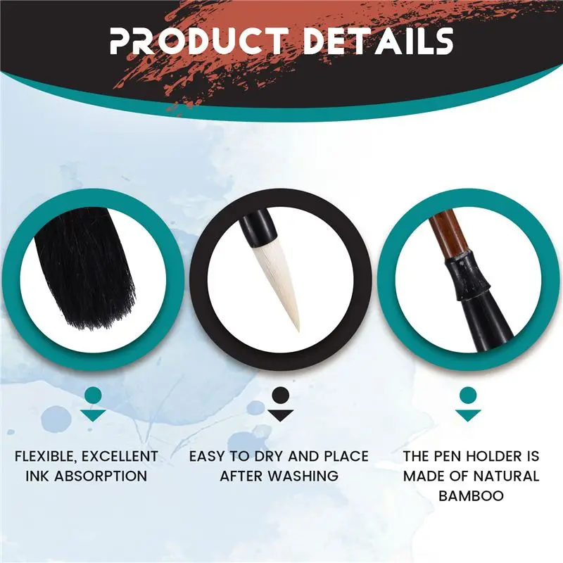-November 10Pcs Chinese Calligraphy Brushes Set, Painting Writing Brush, Kanji Japanese Sumi Drawing Brushes