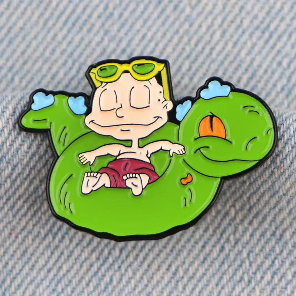 Cute Dinosaur Cartoon Enamel Pin Creative Brooches Backpack Lapel Badges Jewelry Accessories Gift For Friends