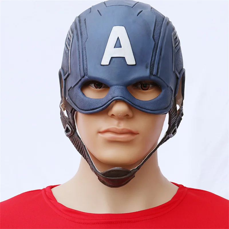 Movie Superhero USA Steve Captain Cosplay Mask Soft Latex Full Head Breathable Halloween Party Cosplay Costume Props Chrismas