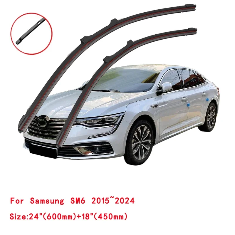 

For Samsung SM6 2015~2024 Car Windshield Wiper Blade Front Windscreen Brushes Washer Accessories Window Cleaning Replacement