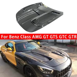 For Mercedes Benz Class AMG GT GTR GTC GTS Carbon Fiber Hood Engine Cover Hood Car Headliner Hood Cover 2015-2018 body kit