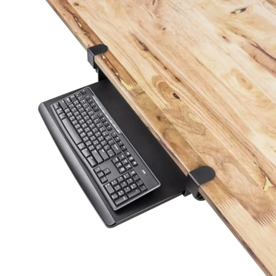 

Prime Desk Clamp, Under Desk Sliding Retractable Drawer, Ergonomic Space-Saving Platform for Stard s, Large 20" x 11.5" Worksta
