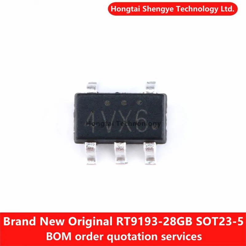New Original RT9193-28GB SOT23-5 Voltage Regulator LDO Chip 2.8V/300mA Output