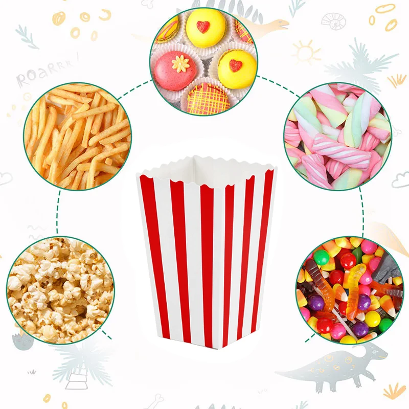 20/50 stücke Popcorn Box Eimer Pommes Frites Tasse Film Nacht Kinder Geburtstag Party Favors Snack Container Tasche Hochzeit Weihnachten liefert – Detail 10