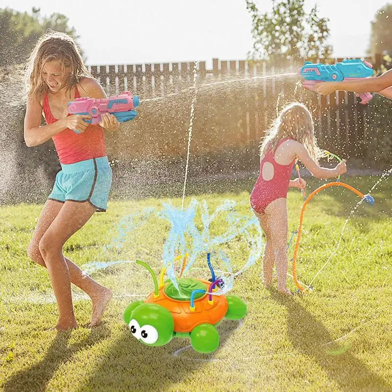 Irrigatore per bambini Raffreddamento Divertente Irrigatore da cortile Giocattoli d'acqua portatili all'aperto per ragazzi e ragazze Facile installazione Gioco estivo per saltare