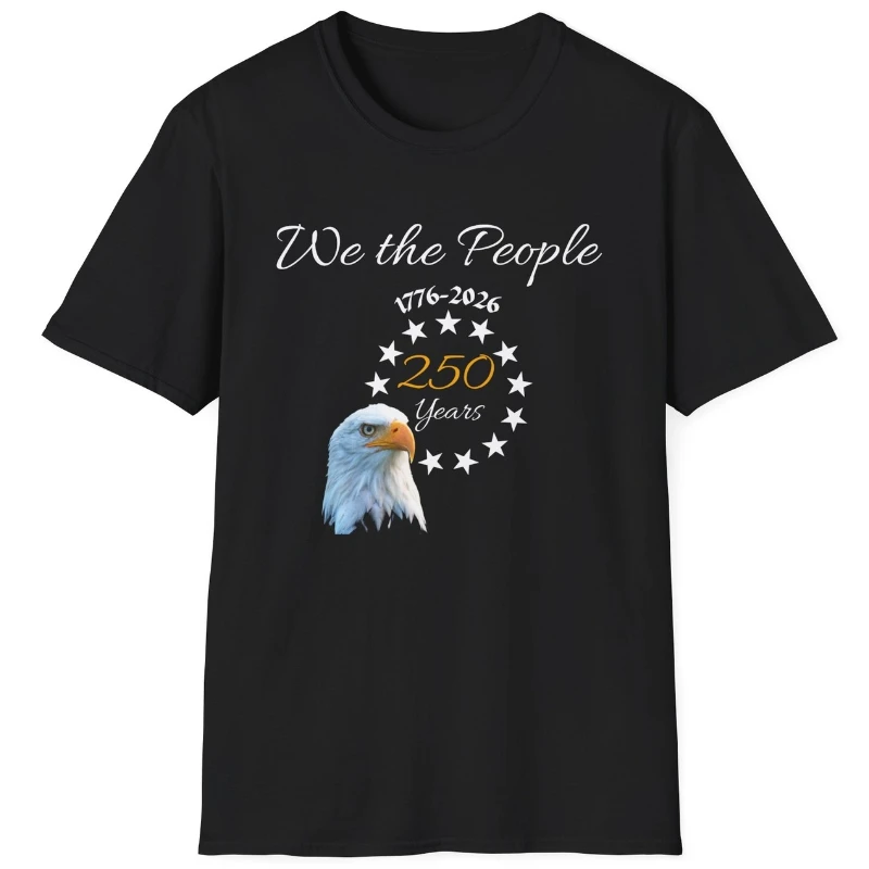 تي شيرت وطني نحن الناس أصلع النسر 250 سنة للجنسين تي شيرت 1776-2026 قطنية عالية الجودة جميع المواسم موضة عادية لينة مريحة #3