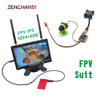 EWRF DVR recording System CMOS 1000TVL Camera+5.8G 40CH 200/600mW Transmitter 7 inch monitor receiver for FPV RC Quadcopter