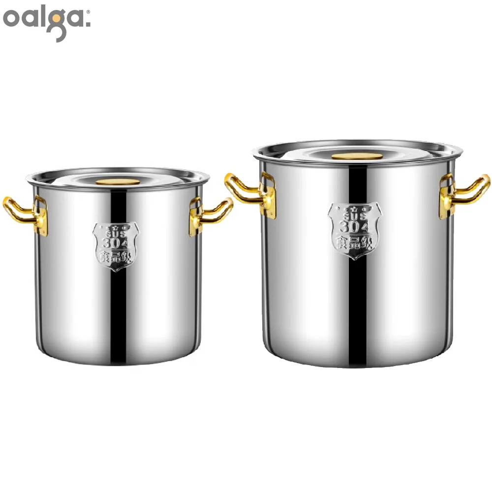 

304 Stainless Steel Soup Barrel Household Large-capacity Pot Commercial Soup Bucket Pots for Cooking Kitchen Bucket CE / EU