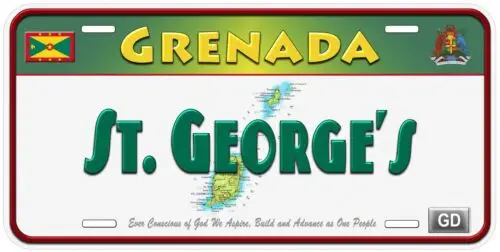 Grenada St George's Novelty Car Tag License Plate Aluminum