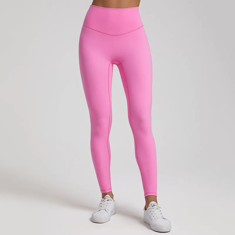 Solid Color Soft Women Sports Pant Workout Wear Push Up High Waist Butter Yoga Legging Athletic Gym Comprehensive Training Jog