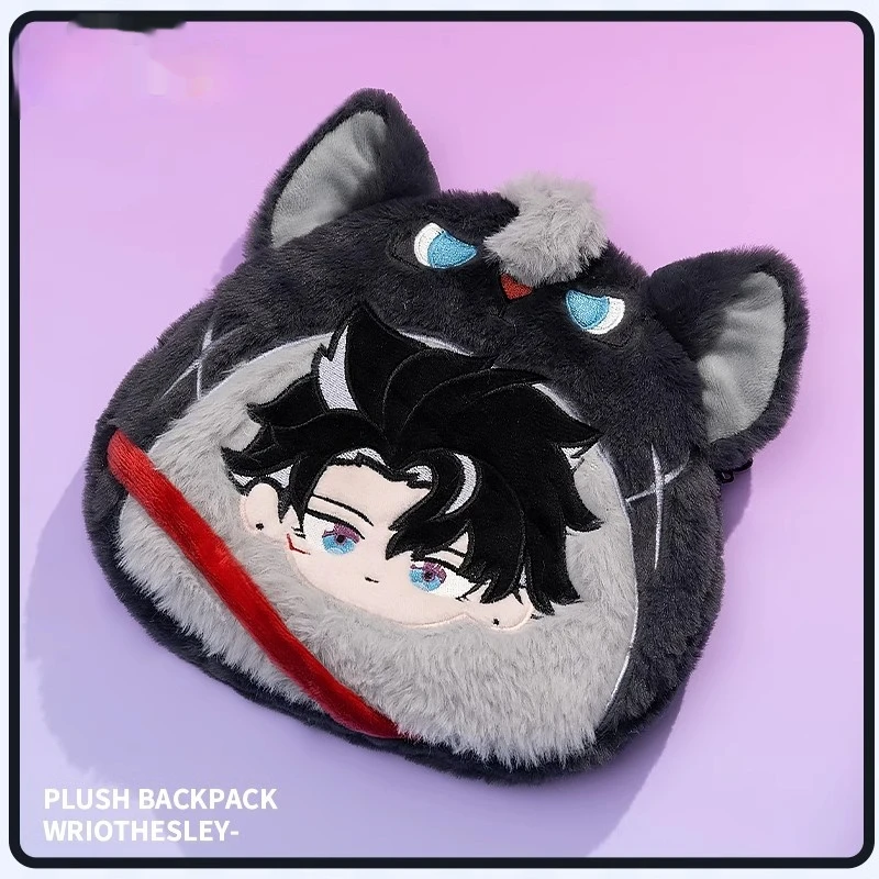 

Game Cosplay GENSHIN IMPACT Teyvat Zoo Wriothesley Cartoon Creative Plush Coin Purse Girls JK Backpack Anime Satchel Bag Gifts