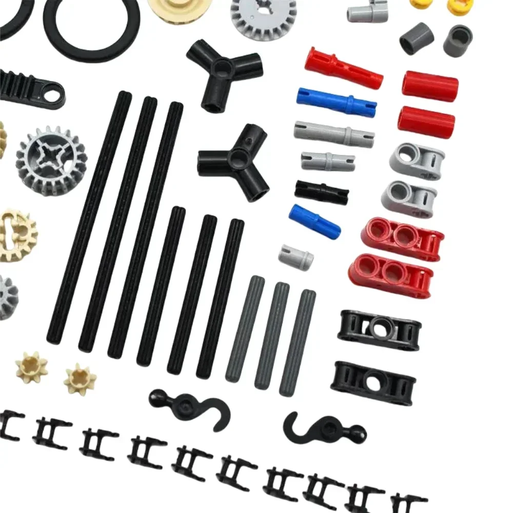 116 Stück MOC Bulk Technische Teile Pin Bricks Set Achsverbinder Getriebewelle 40 Zahnbausteine kompatibel mit Legoeds 9686