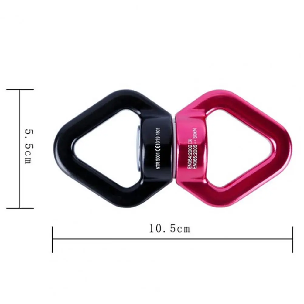 Outdoor Rock Climbing Carabiner Swivel Connector Aluminum Alloy 30KN Swing Rotating Ring Aerial Yoga Hammock Rotating Connector