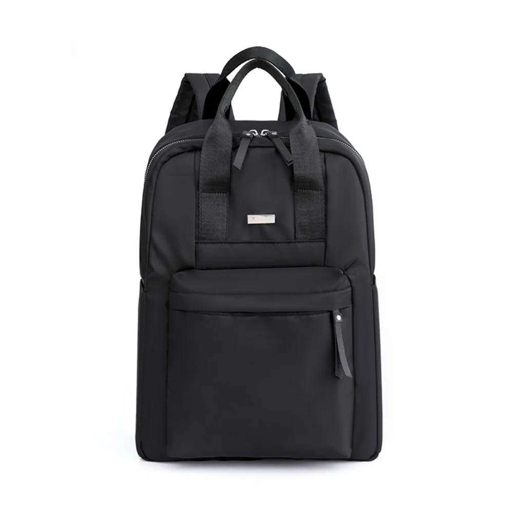 

High Quality Nylon Polyester Versatile Backpack Black Khaki Pink Washable School Student Backpack School Laptop Bag Women Men