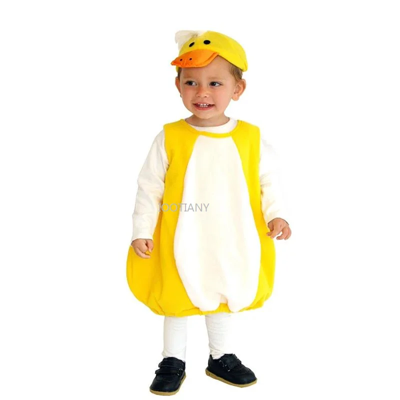 Children\'s Little Yellow Duck Performance Costume Little Curt Duck Cosplay For Party Outfit Animal Dress Up Performance Costume