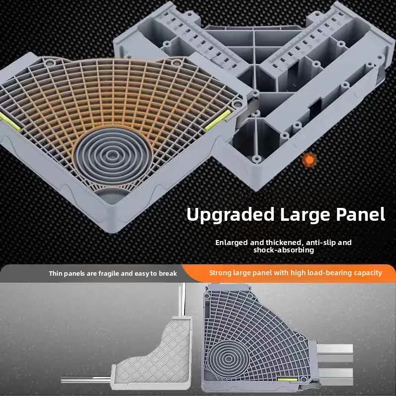 Universal Washer Stand Base Bracket with Moving Universal Wheels Storage Rack Shockproof Rolling Drum Fridge Pad High Heel
