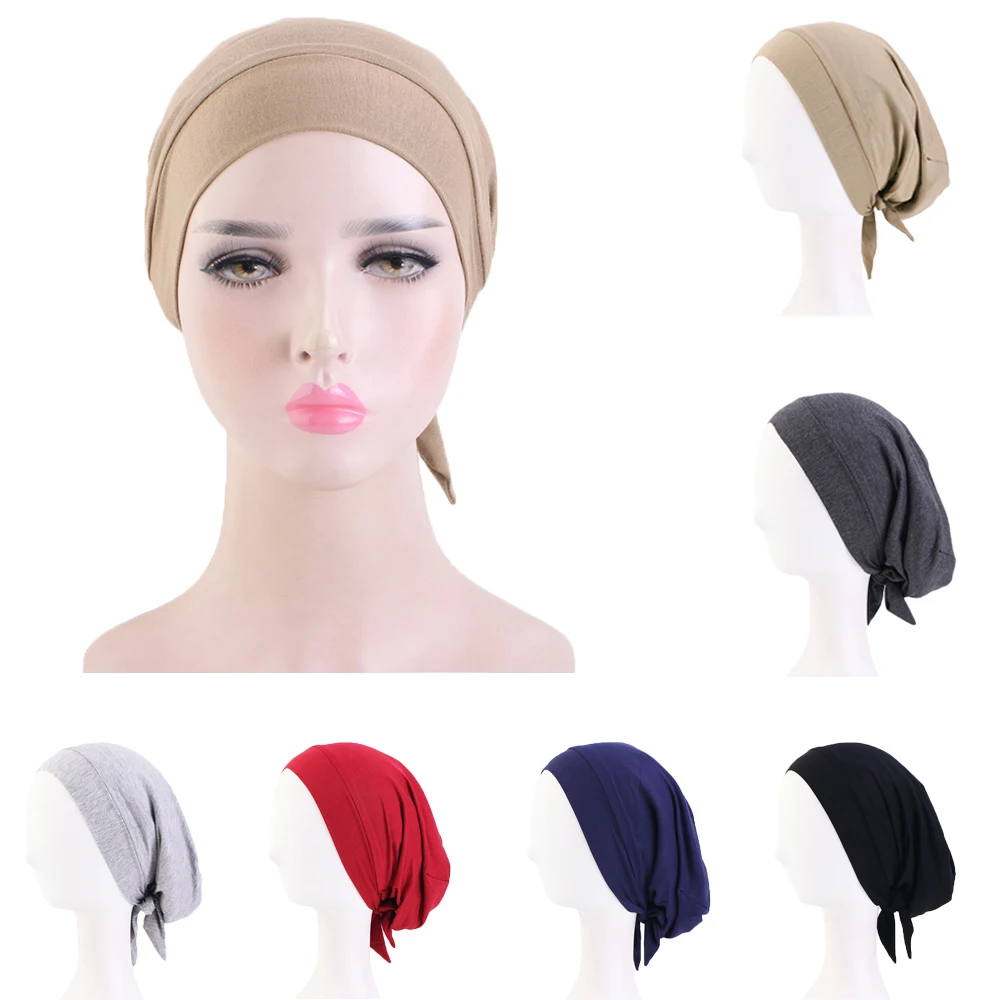 

Undercap With Satin Lined Hijab Cap Modal Bonnet Hair Chemo Cap Head Cover Muslim Fashion Jersey Hijab Cap Islamic Head Wear