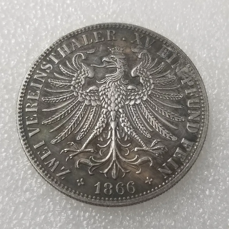 1866 Germany Eagle Medal Silver Coins Collectibles Coin Crypto Commemorative Challenge Coins #1386