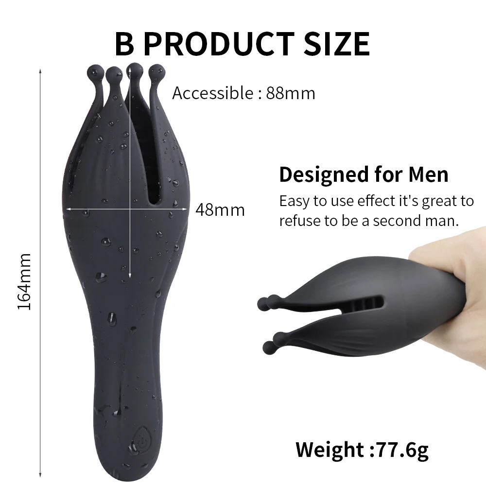 Glans Trainer for Men Powerful Vibrating Penis G Spot Masturbator Soft Fingertip Prolong Endurance Massage Vibrator Erotic Toys view 6