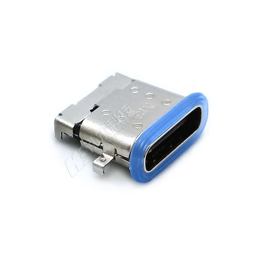 For waterproof TYPE-C 24PIN sinking plate 1.1 femaleIPX7 grade DIP + SMT connector usb3.1 with waterproof ring