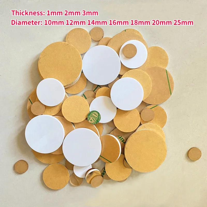 Dia 10/12/14/16/18/20/25mm White opaque acrylic Round Sheet Thick 1/2/3mm Diy Handmade Material processing custom machine baffle