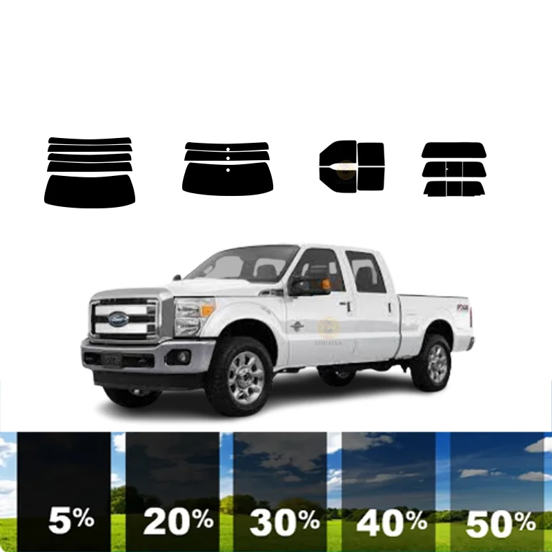 

precut Removable Window Tint Film For Car 100% UVR 5%-35%VLT Heat Insulation Carbon ﻿For FORD F-250 CREW CAB 4 DR PU 2008-2016