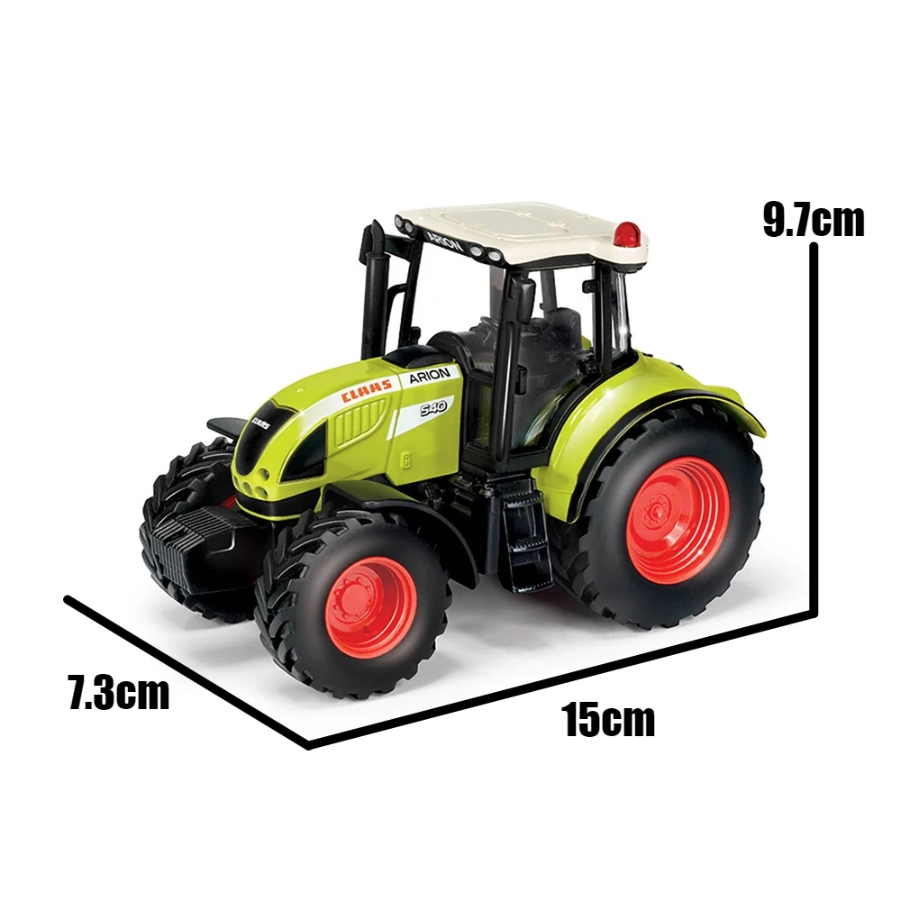 Claas Tractor Front Loader Transport Agricultural Truck RMZ City Toy Car 1/32 Farm Model Diecast Miniature Gift for Boy Children