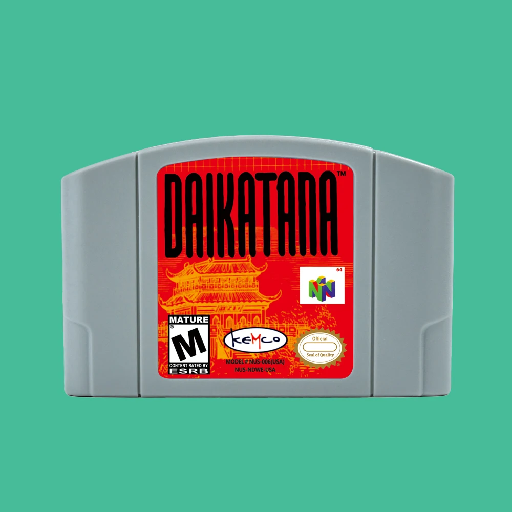 

John Romero's Daikatana 64 Bit Game Cartridge USA NTSC version or EUR PAL version For N64 Consoles
