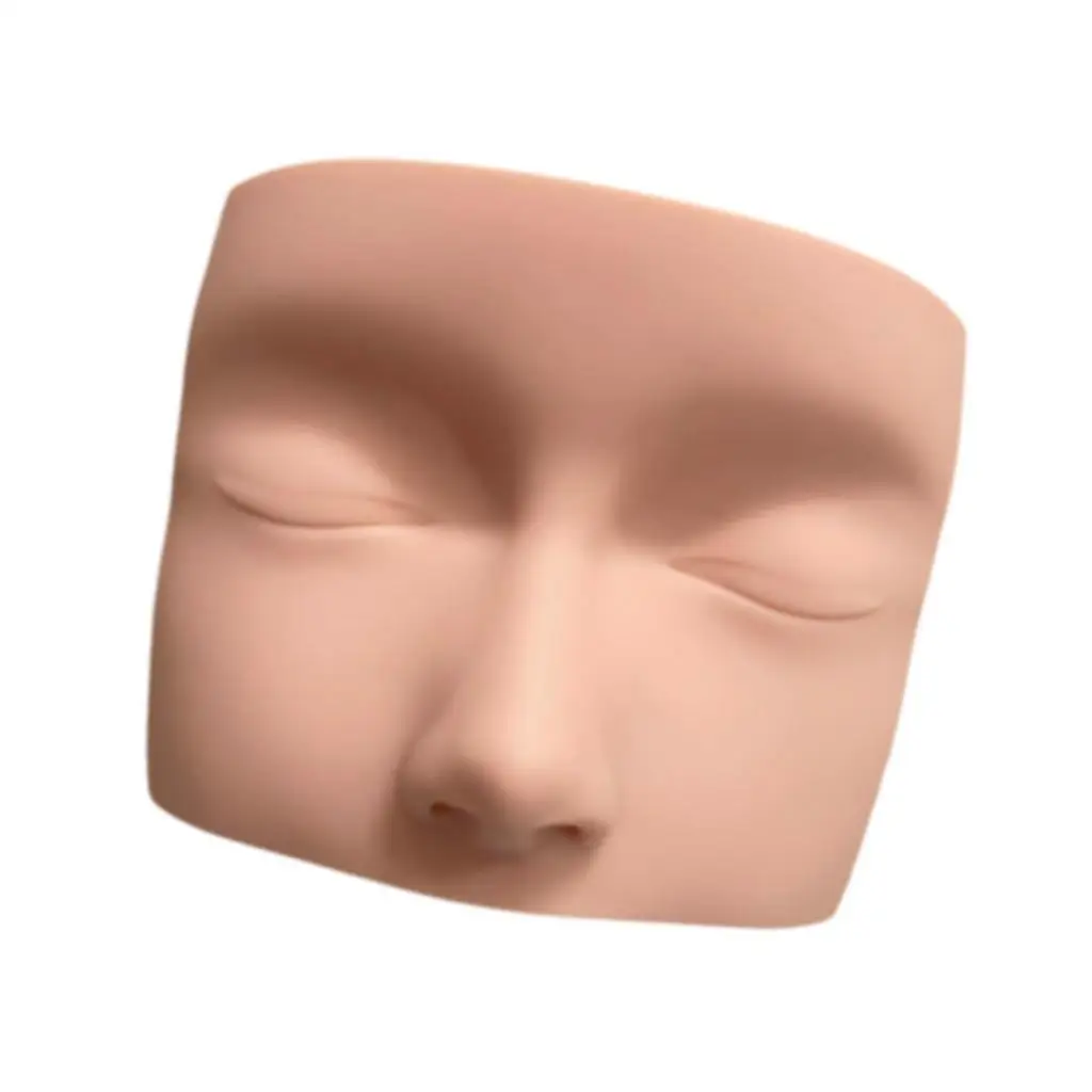 

Голова манекена для ресниц, косметологическая кукла, легко чистящаяся, мягкая на ощупь, плоская голова для лица, тренировочная голова для макияжа для начинающих домашнего салона