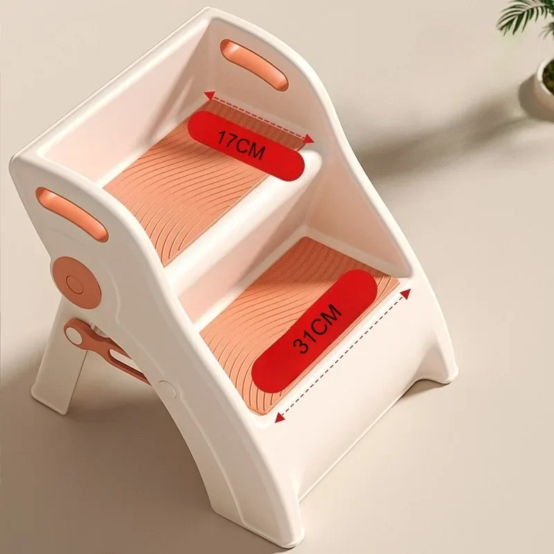 Folding Children Ladder Stools Portable Modern Footrest Plastic Aesthetic Footstool Home Room Interior Small Kids Furniture