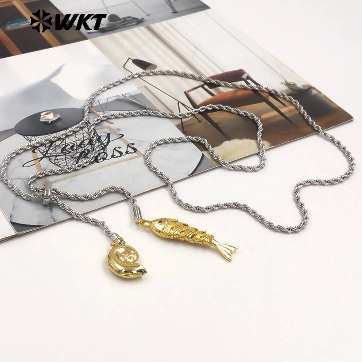 

WT-JFN54 Новое поступление желтого латунного кубического циркона с настоящим позолоченным ожерельем в трех стилях для женщин, драгоценные украшения