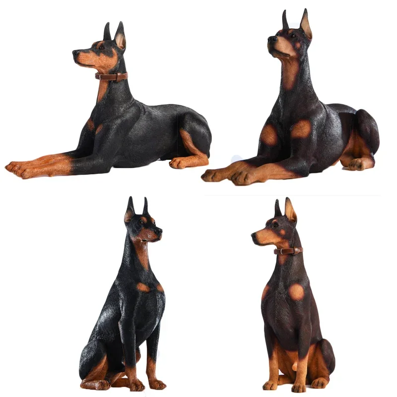 Maßstab 1/6 12" Actionfigur Szene Auto Dekoration JXK Simulation Tier Polizeihund Dobermann Haustier Hunde Modell Kinderspielzeug Geschenke Modelle