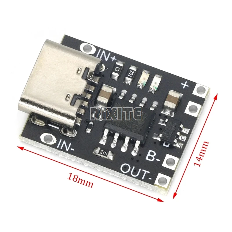 Ultra-mini Type-C USB Charger Module DC 5V 1A Charging Board For 1S 4.2V 18650 Lithium Li-on Battery Protection Board