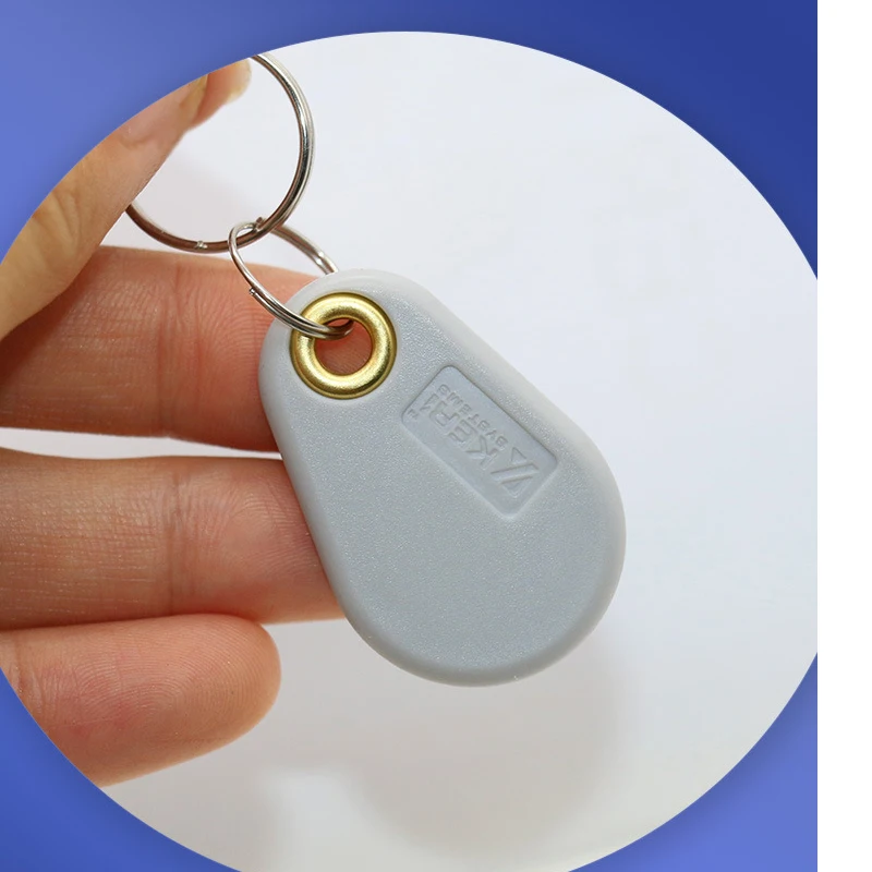 50/100Pcs ID 125KHz EM4305 T5577 Writable RFID Key Tags Ring Tokens Keyfobs Rewritable Grey Keychain Card Copy Clone Duplicate