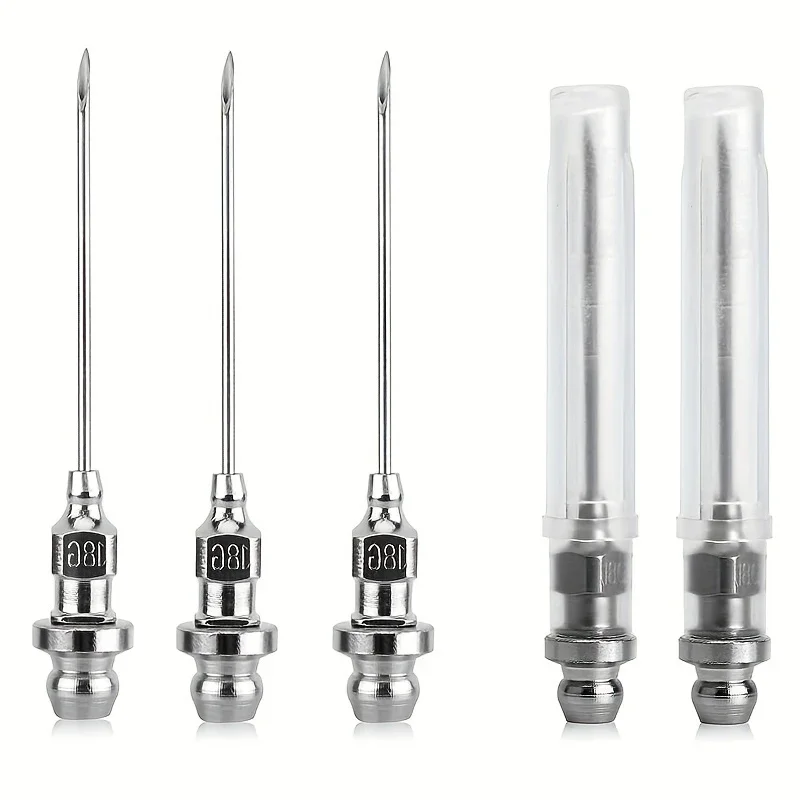 5pcs Grease Needles, Mini Bearing Grease Needle Nozzle Portable Removable Needle Air Nozzle Grease Tool For Ball Joints