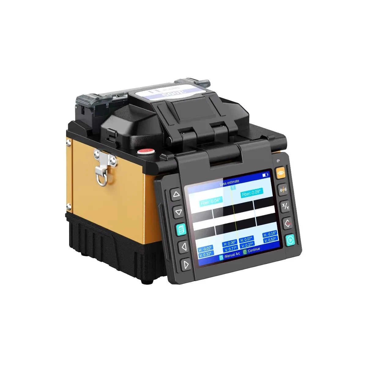 500E Fusion Splicer Fiber Optic Splicing Machine Multi-language Automatic Welder Machine 4 Motors 8s Fast Splicing