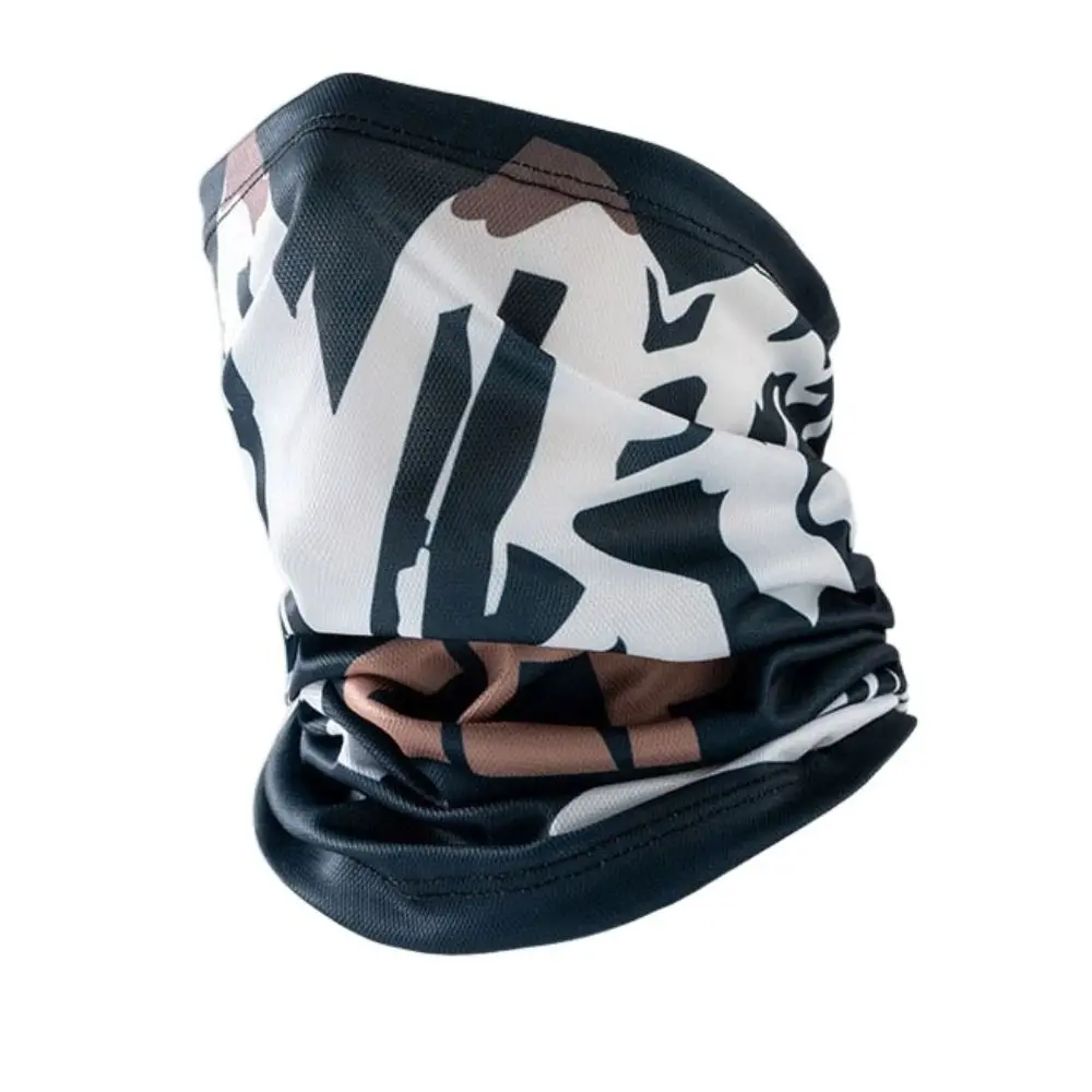 통기성 UPF50+ 선 스크린 마스크 얇고 가벼운 얼음 실크 마스크 풀 페이스 커버 땀 흡수 UV 보호 마스크 야외