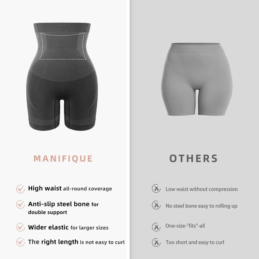Large Size High Waist Shaping Shorts Women Abdominal Control Tight Shorts Slim Fit Stretch Safety Pants Women Sexy Underwear
