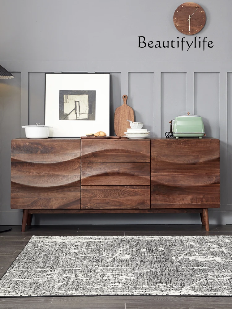 North America Walnut Chest of Drawers Design Creative Entrance Cabinet