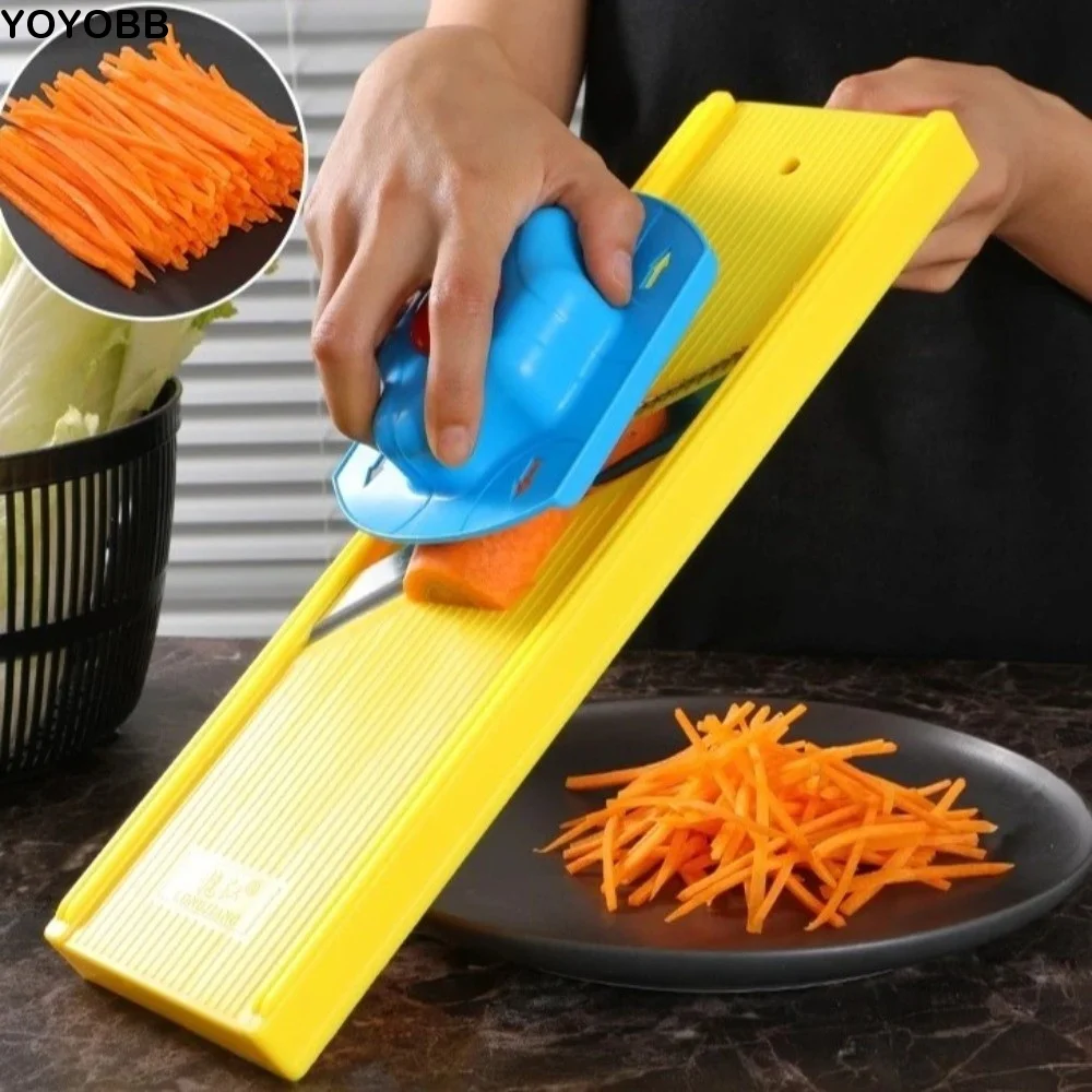 

Manual Vegetable Cutter Plastic Speedy Slicing Potato Shredder Stainless Steel with Hand Protector Vegetable Chopper