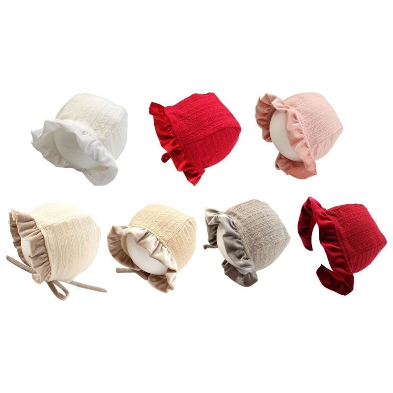 N80C Baby Hat Toddler Sun Hats Winter Lace Hat Baby Girl Infant Cotton Bonnet Caps